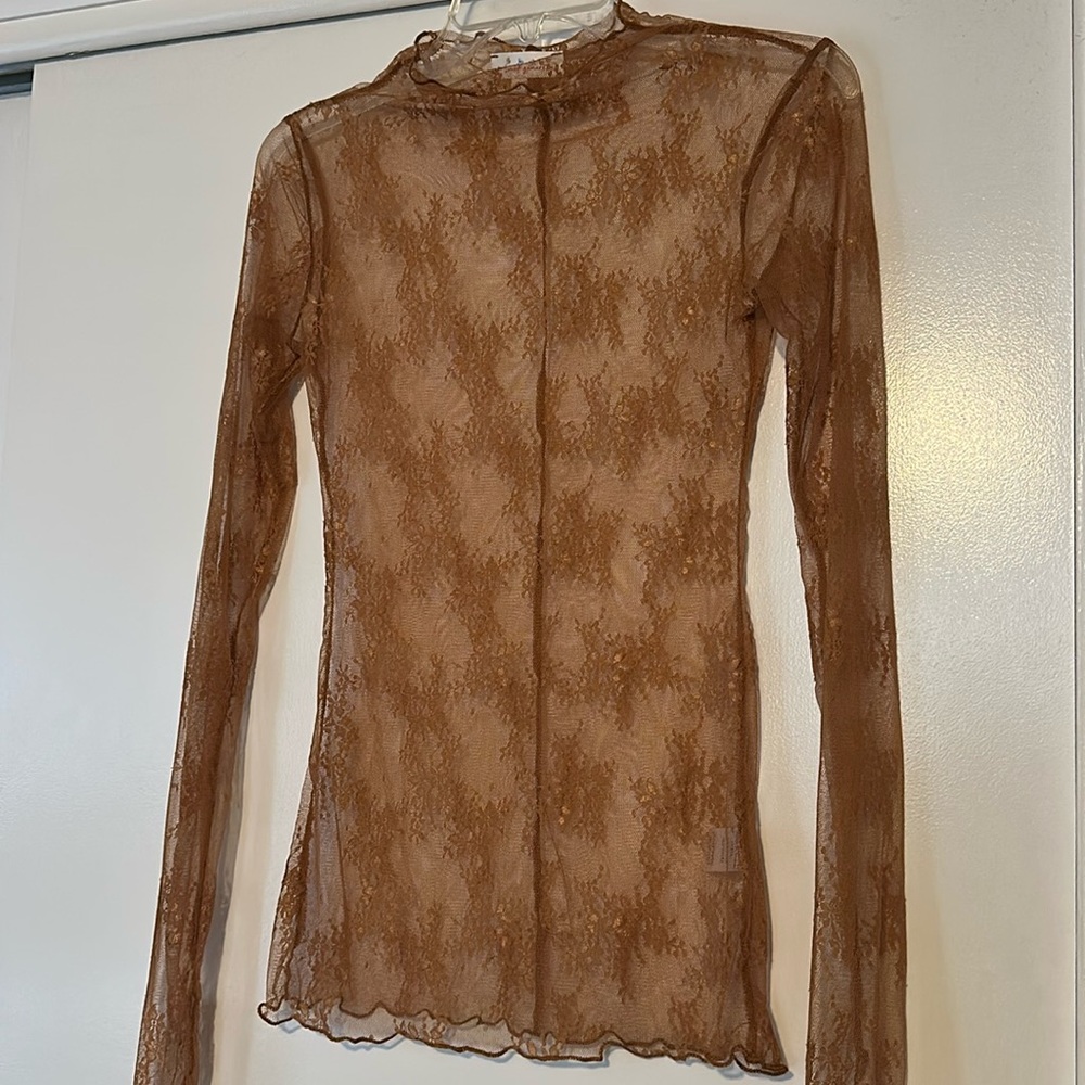 Mocha colored lace top